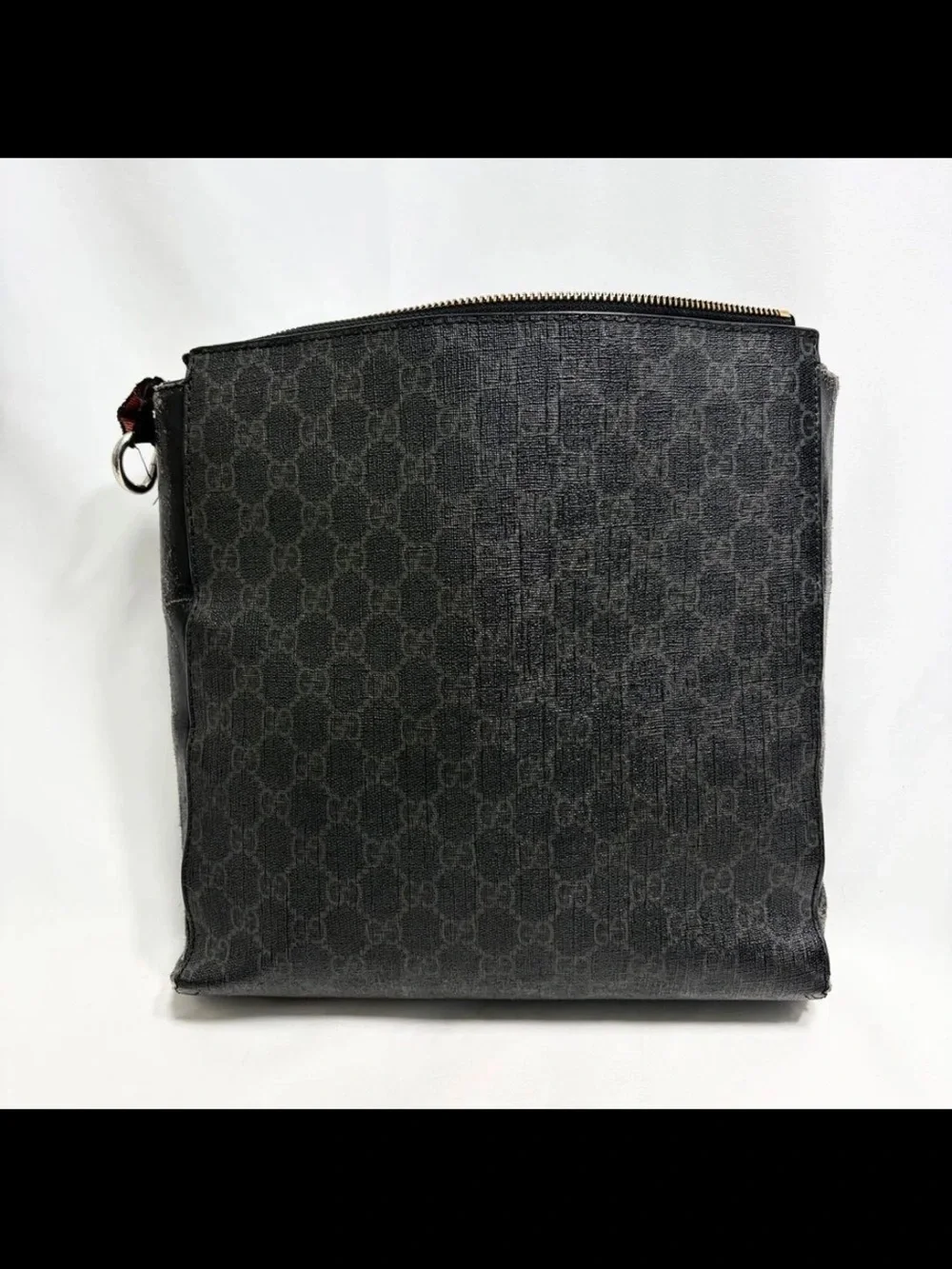 Gucci Men's Messenger Bag in Black and Navy Stripe